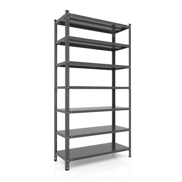 Стеллаж металлический 253х120х60 см ЧЕРНЫЙ 7 полок из металла РУНА для дома, кладовки, кухни -
                                                        Фото 4